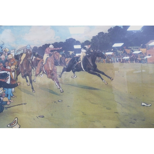 17 - After Cecil Aldin (British, 1870 - 1935)'The Bluemarket Races'Colour print, 36.5cm x 59cm, a colour ... 