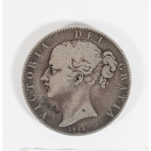 1221 - UNITED KINGDOM Queen Victoria (1837-1901) silver crown 1844 cinquefoil stops S3882.