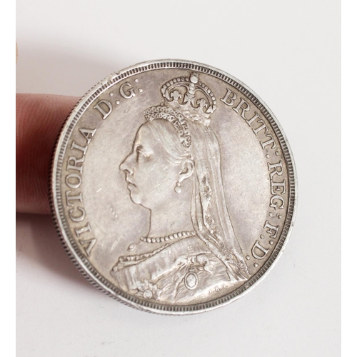 1222 - UNITED KINGDOM Queen Victoria (1837-1901) Jubilee bust silver crowns 1887, 1890 x2 and 1891, 111g gr... 