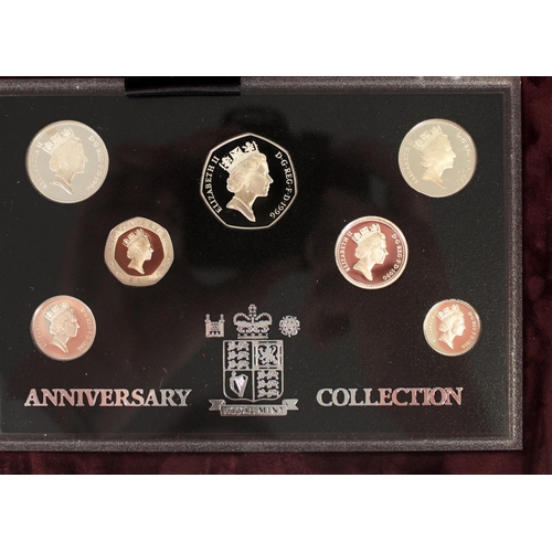 1232 - UNITED KINGDOM Queen Elizabeth II (1952-2022) silver anniversary collection 1996 seven coin silver p... 