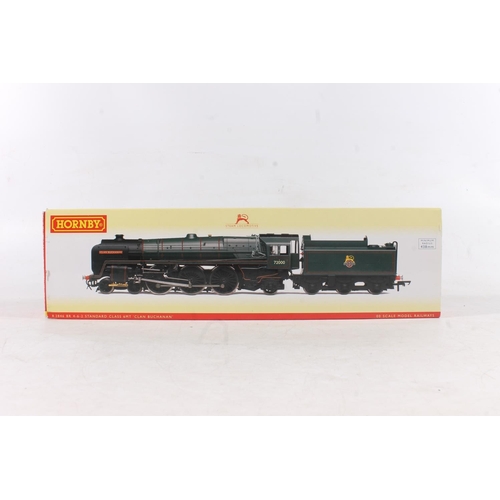 1053 - Hornby OO gauge model railways R2846 Clan Class 4-6-2 Clan Buchanan tender locomotive 72000 BR green... 