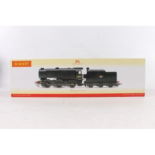 1054 - Hornby OO gauge model railways R2344 Class QI 0-6-0 tender locomotive 33009 BR black weathered editi... 