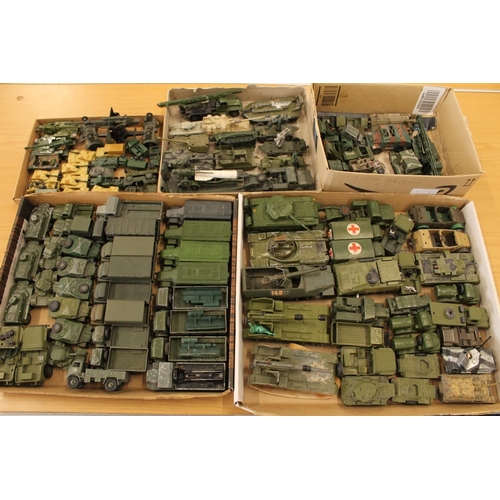 1061 - Over 90 Dinky and other diecast military model vehicles to include 677 Armoured Command Vehicle, 622... 