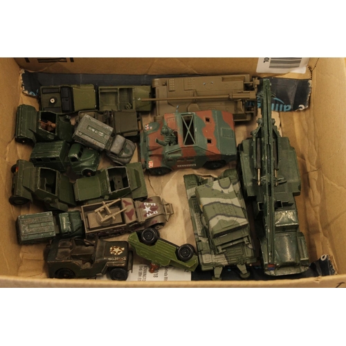 1061 - Over 90 Dinky and other diecast military model vehicles to include 677 Armoured Command Vehicle, 622... 