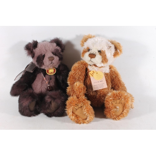 1074 - Charlie Bears CB125093 Hot Cross Bun, designed by Isabelle Lee, limited edition 0318/4000, and CB614... 