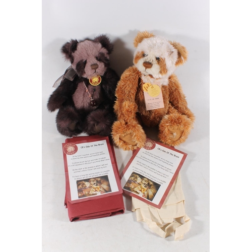 1074 - Charlie Bears CB125093 Hot Cross Bun, designed by Isabelle Lee, limited edition 0318/4000, and CB614... 