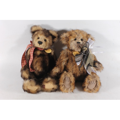 1075 - Charlie Bears CB120004B Arthur and CB183954 Corey with tags, certificates, bags and boxes. (2)