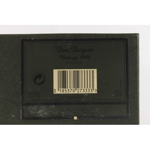 1103 - MOET ET CHANDON DOM PERIGNON 1998 Brut Champagne, 12.5% abv. 75cl boxed.