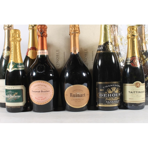 1109 - Champagne to include two bottles of LENOBLE Les Aventures Brut Grand Cru Blanc de Blancs, 12% abv. 7... 