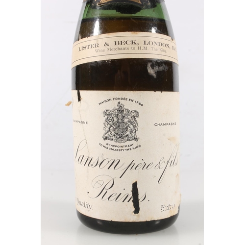 1114 - LANSON PERE & FILS 1920 Extra Dry Champagne no abv or vol stated, wine merchants label for Liste... 