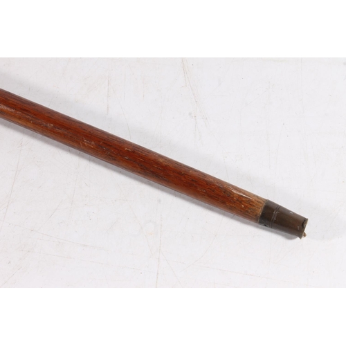 1159 - Golfing interest, an antique Scottish Sunday stick walking cane golf club, 92cm long.