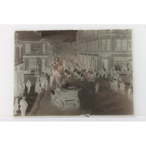 1181 - Group of glass plate camera negatives to include sheep, soldiers, portraiture, Gala Cycle Parade 190... 