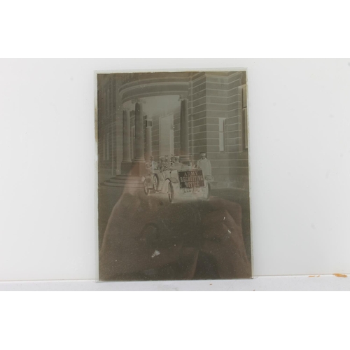 1181 - Group of glass plate camera negatives to include sheep, soldiers, portraiture, Gala Cycle Parade 190... 