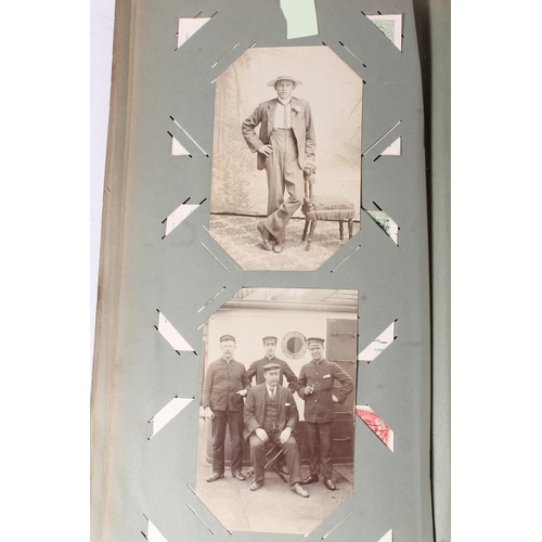 1182 - Art Nouveau period postcard album containing approximately 150 postcards to include Crianlarich, Loc... 