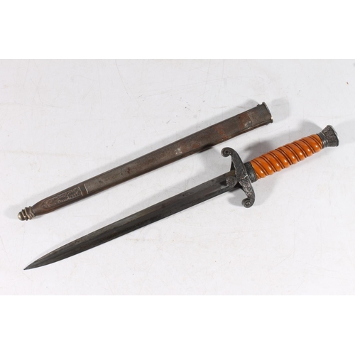 1468 - WWII Nazi German Army dagger, the blade by Eickhorn of Solingen, blade length 25cm long, knife lengt... 