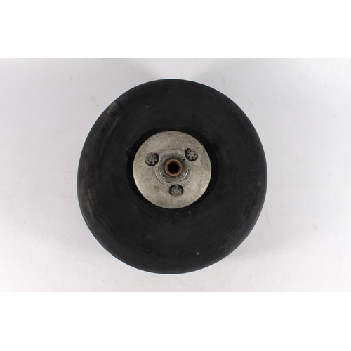 1474 - Aircraft wheel believed to be from a WWII Fairey Firefly fighter plane, 35cm diameter.