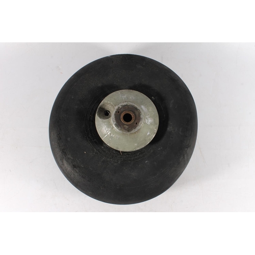 1474 - Aircraft wheel believed to be from a WWII Fairey Firefly fighter plane, 35cm diameter.