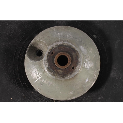 1474 - Aircraft wheel believed to be from a WWII Fairey Firefly fighter plane, 35cm diameter.