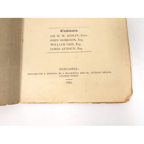 104 - HERNAMAN & PERRING (Pubs).  The Poll Book for the Contested Election for the Southern ... 