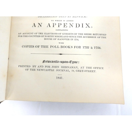 106 - HERNAMAN JOHN (Pubs).  The Poll Book of the Contested Election for the Northern Division o... 