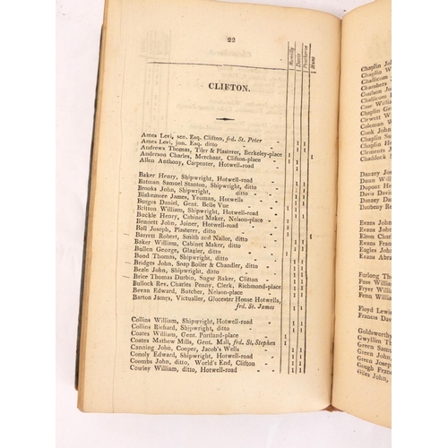 109 - MILLS J. (Prntr).  The Bristol Poll Book Being a List of the Freeholders & Freemen Who Voted at ... 