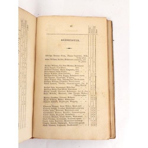 109 - MILLS J. (Prntr).  The Bristol Poll Book Being a List of the Freeholders & Freemen Who Voted at ... 