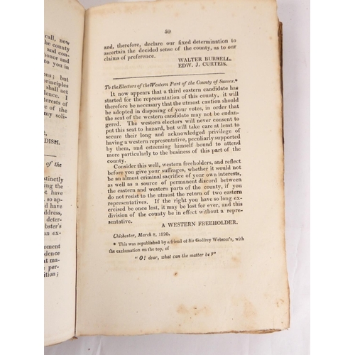 110 - MASON W. (Pubs).  An Account of the Sussex Election Held at Chichester, March 13, 1820 &am... 