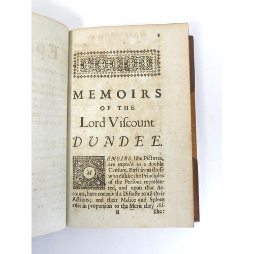 112 - (LESLIE CHARLES?).  Memoirs of the Lord Viscount Dundee, the Highland Clans & the Mass... 