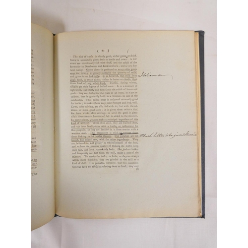 157 - ROBERTSON GEORGE.  General View of the Agriculture of the County of Midlothian. 90pp. Hand col. eng.... 