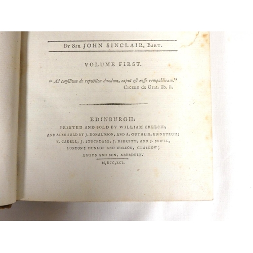 160 - SINCLAIR SIR JOHN.  The Statistical Account of Scotland Drawn up from the Communications of the... 