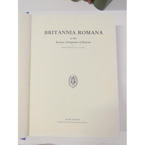 30 - HORSLEY JOHN.  Britannia Romana. Illus. Folio. Blue cloth gilt, tending to split internall... 