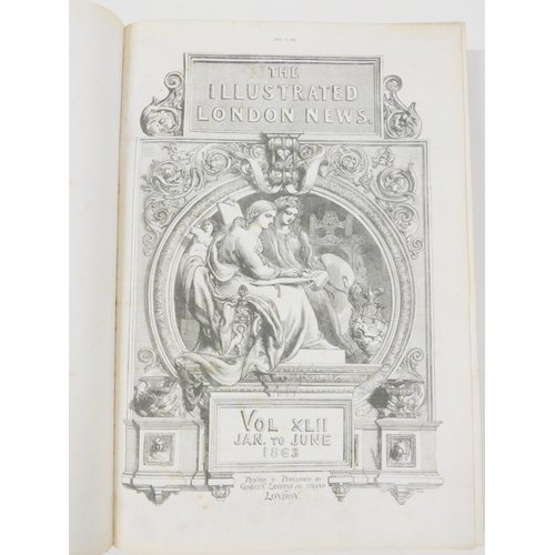 31 - Illustrated London News.  Bound vols. 36 (Jan. to June 1860) & 42 (Jan. to June 1863).... 