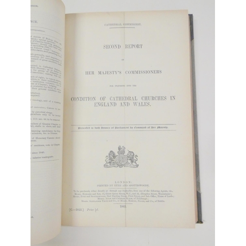 33 - CATHEDRAL COMMISSION.  Report ... into the Condition of Cathedral Churches in England &... 