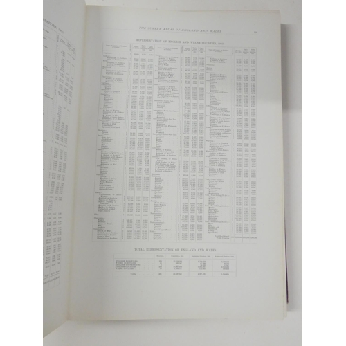 34 - BARTHOLEMEW J. G.  The Survey Atlas of England & Wales. Double page col. maps. Folio. ... 