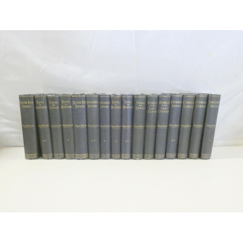 39 - WAUGH EDWIN.  Works. 16 vols. incl. duplicates, Lancashire Sketches, Rambles in the Lake D... 