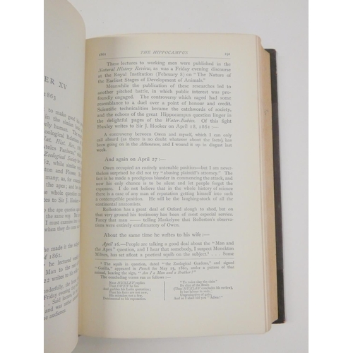 41 - HUXLEY THOMAS HENRY.  Life & Letters, by His Son Leonard Huxley. 2 vols. Frontis &... 