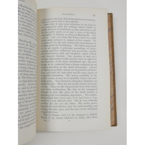 42 - MACAULAY LORD.  Critical & Historical Essays, 3 vols. and Miscellaneous Writings, 2 vo... 