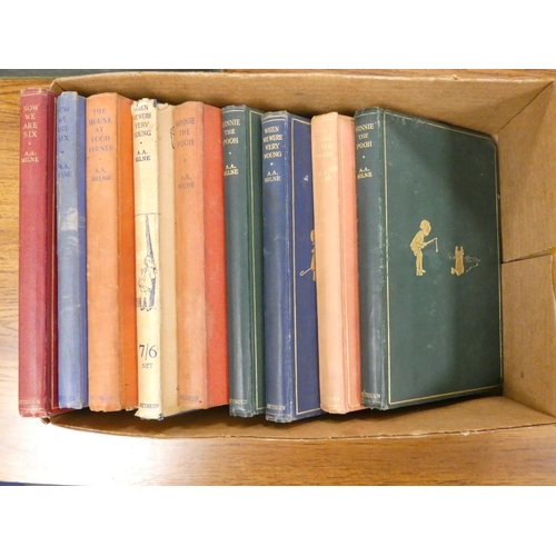 58 - MILNE A. A.  Winnie the Pooh, 1st ed. in worn orig. green cloth, 1926; The House at Pooh Corner, 1st... 