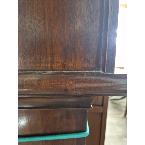 Victorian mahogany longcase clock by J.N. Cameron of Kilmarnock. Dial