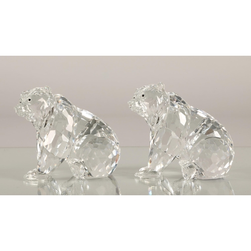 13 - Two Swarovski crystal bears, 7.5cm h, both boxed (2)