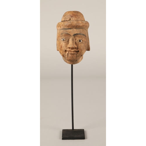 249 - Terracotta Mongolian head, mounted