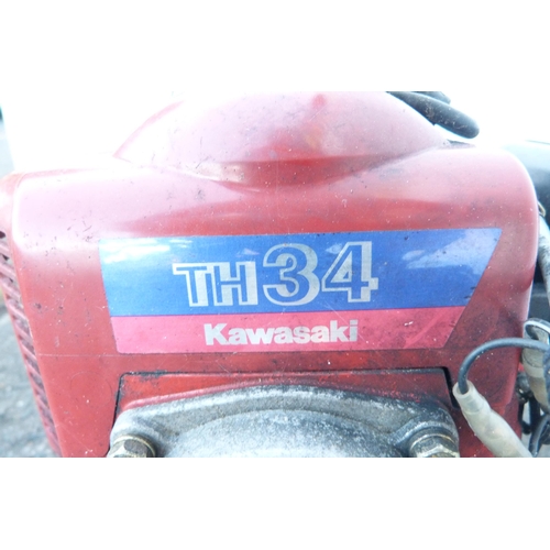 123 - Kawasaki TH34 strimmer and a Husqvarna 232R brush cutter.  (2)