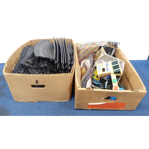 31 - Two cartons containing part Scalextric set to include cars, track, controllers etc.  (2)