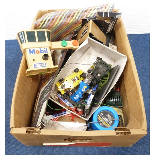 31 - Two cartons containing part Scalextric set to include cars, track, controllers etc.  (2)