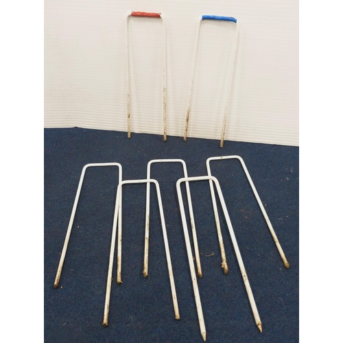 44 - County croquet set to include four mallets in pine box.