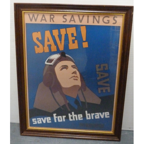 54 - War poster, 'Save for the Brave', adapted from a design from the National Exhibition of School Poste... 