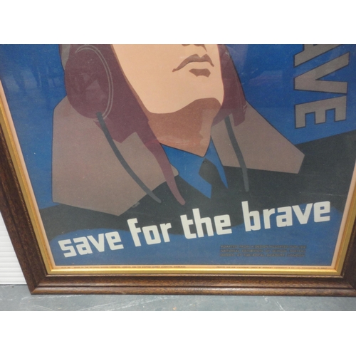 54 - War poster, 'Save for the Brave', adapted from a design from the National Exhibition of School Poste... 