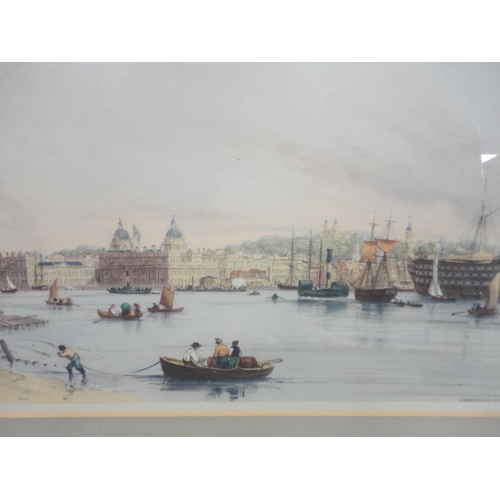 60 - After W ParrottColour prints to include 'Greenwich and the Dreadnought', 18.5cm x 34cm, 'Lambeth', '... 