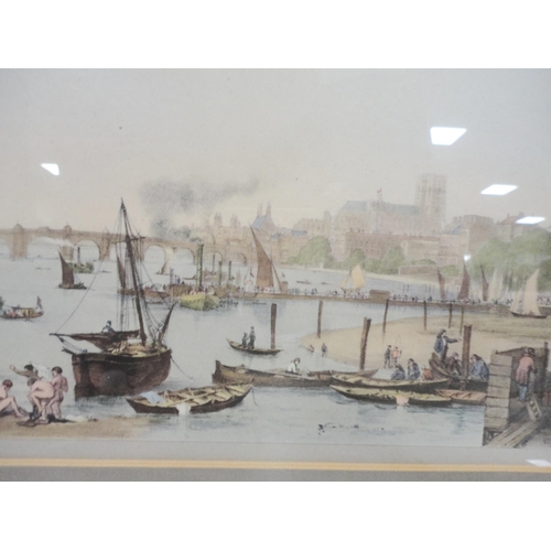 60 - After W ParrottColour prints to include 'Greenwich and the Dreadnought', 18.5cm x 34cm, 'Lambeth', '... 