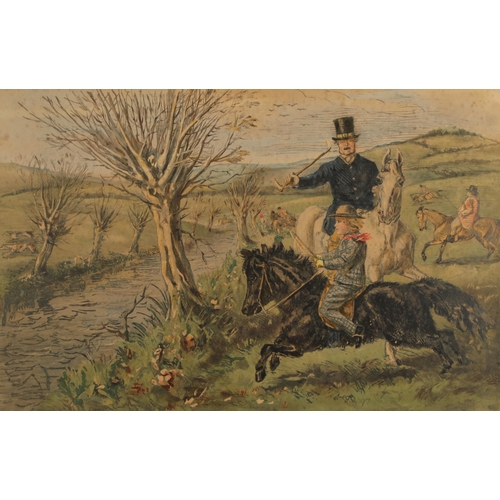 437 - John Leech (1817-1864)'Hunting Scenes'Four framed printsAll inscribedsmallest 38cm x 59cm... 